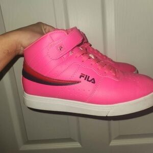 Fila Pink High-Top Sneakers